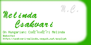 melinda csakvari business card